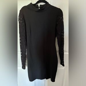 Lulus Lace Up Your Sleeve Black Lace Long Sleeve Bodycon Dress